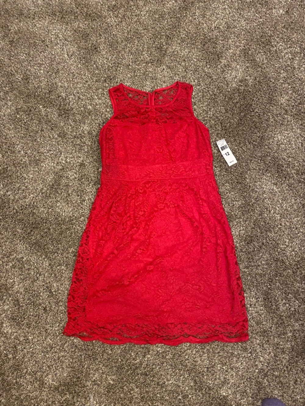 Pink Lace Sleeveless Dress